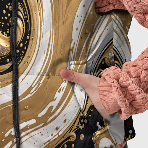 Детский жилет Черный агат и жидкое золото / 3D-Черный – фото 5