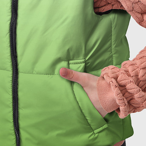 Детский жилет Градиент нежно-зеленый / 3D-Черный – фото 5