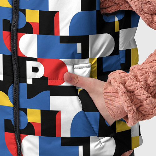 Детский жилет Геометрия букв / 3D-Черный – фото 5