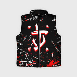 Детский жилет Doom краски штрихи, цвет: 3D-черный
