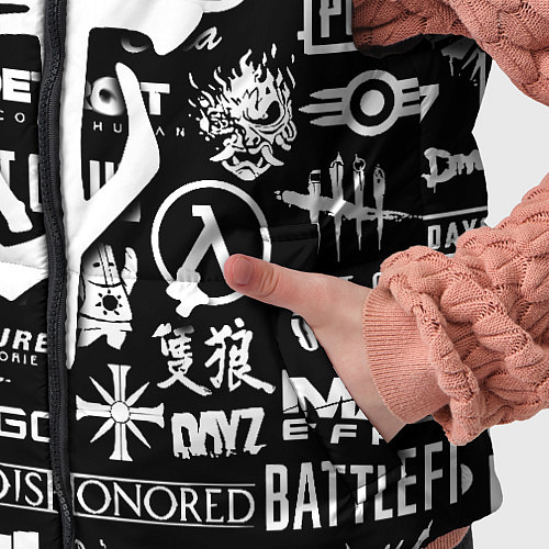 Детский жилет Doom логотипы всех игр / 3D-Черный – фото 5