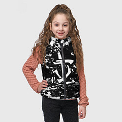 Детский жилет Doom краски белые штрихи, цвет: 3D-черный — фото 2