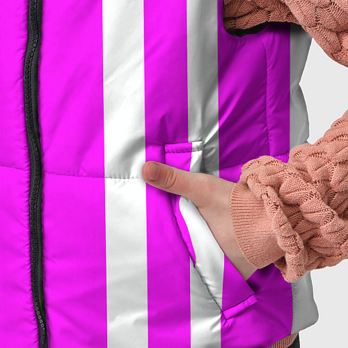 Детский жилет Color white pink stripes / 3D-Черный – фото 5