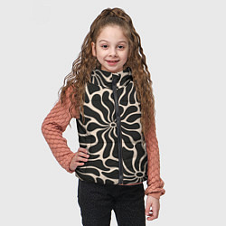 Детский жилет Цветы black pattern, цвет: 3D-черный — фото 2