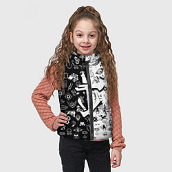 Детский жилет Doom ачивки паттерн, цвет: 3D-черный — фото 2