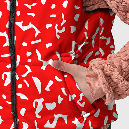 Детский жилет Красный яркий камуфляж / 3D-Черный – фото 5