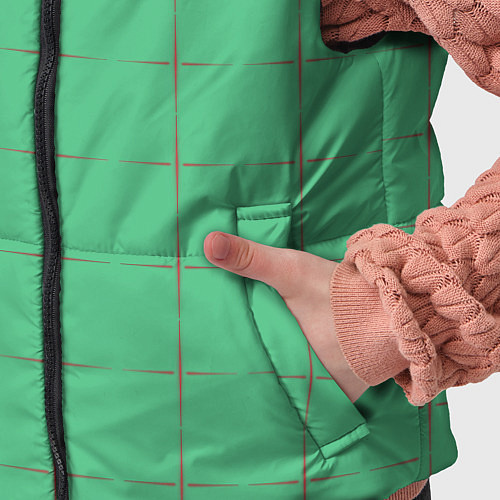 Детский жилет Color green stripes / 3D-Черный – фото 5