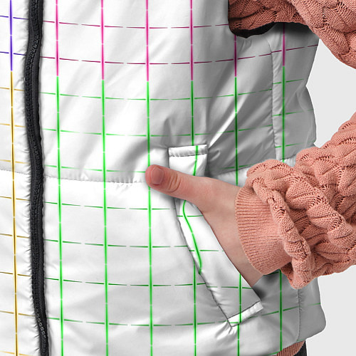 Детский жилет Color white multicolored stripes / 3D-Черный – фото 5