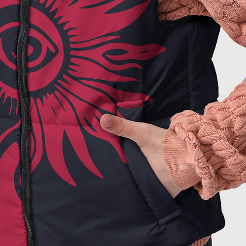 Детский жилет Солнце красно-синее / 3D-Черный – фото 5