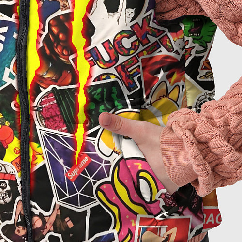 Детский жилет Monster energy stikers logo / 3D-Черный – фото 5