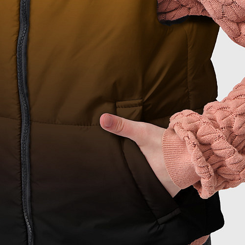 Детский жилет Orange gradient / 3D-Черный – фото 5