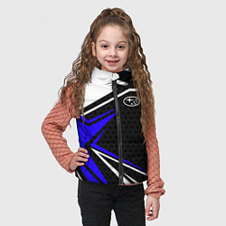Детский жилет Субару - blue sport, цвет: 3D-черный — фото 2