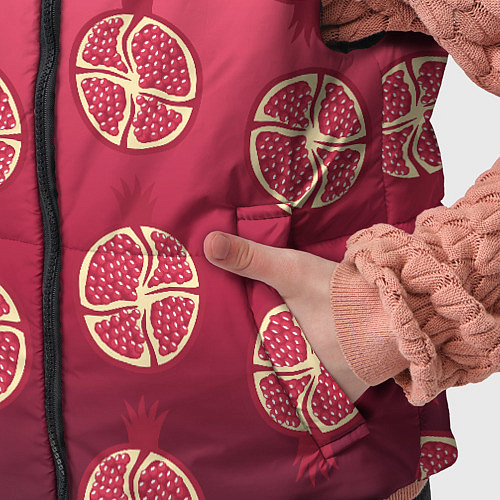 Детский жилет Сочные гранаты / 3D-Черный – фото 5