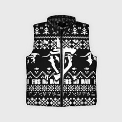 Детский жилет Doom x elders scrolls pattern, цвет: 3D-черный