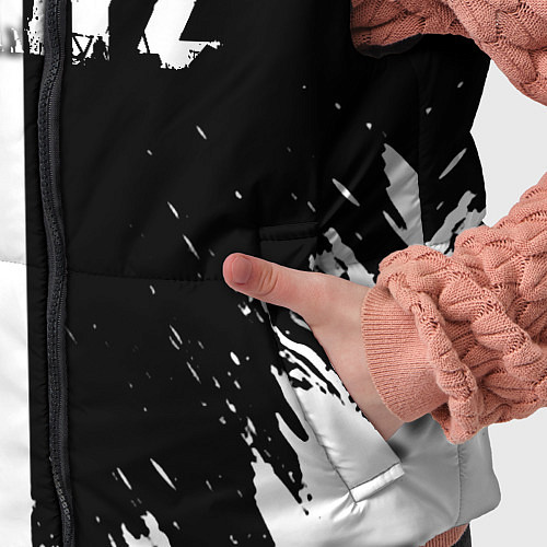 Детский жилет Dayz текстура черно белые краски / 3D-Черный – фото 5