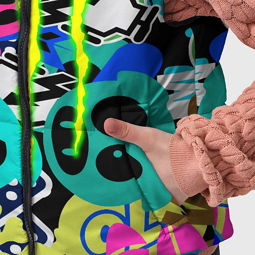 Детский жилет Monster energy стикеры / 3D-Черный – фото 5