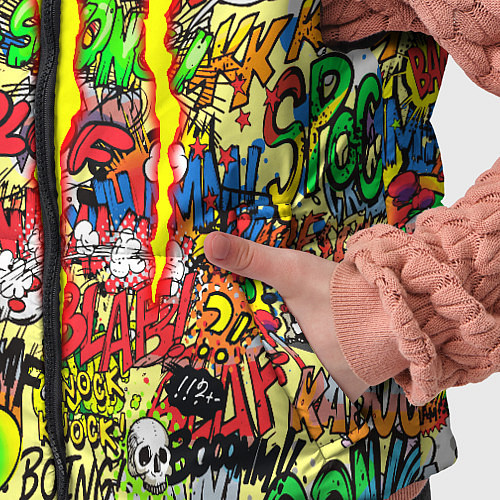 Детский жилет Monster energy sticker grafity / 3D-Черный – фото 5