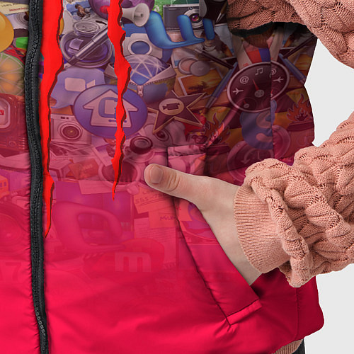 Детский жилет Monster energy social stiker / 3D-Черный – фото 5