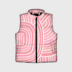 Детский жилет Абстрактный узор розовый, цвет: 3D-черный