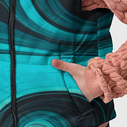 Детский жилет Мраморный малахитовый узор из изумрудных разводов, цвет: 3D-черный — фото 2