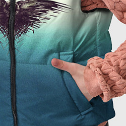 Детский жилет Черный ворон - градиент, цвет: 3D-черный — фото 2