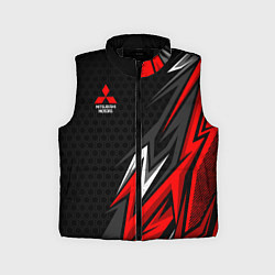 Детский жилет Митсубиси - спортивный красный, цвет: 3D-черный