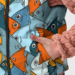 Детский жилет Много рыб, цвет: 3D-черный — фото 2