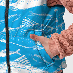 Детский жилет Рыбы в голубой воде, цвет: 3D-черный — фото 2