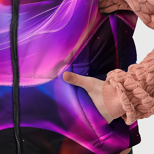 Детский жилет Разноцветный неоновый огонь / 3D-Черный – фото 5