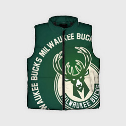 Детский жилет Milwaukee Bucks надпись, цвет: 3D-черный