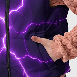 Детский жилет Фиолетовые молнии, цвет: 3D-черный — фото 2