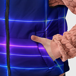 Детский жилет Синяя неоновая сетка, цвет: 3D-черный — фото 2