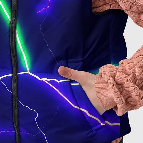Детский жилет Multicolored lightning / 3D-Черный – фото 5