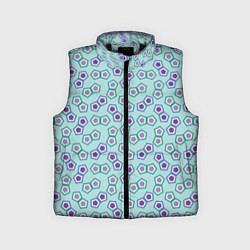 Детский жилет Пятиугольные детальки мозаики на голубом
