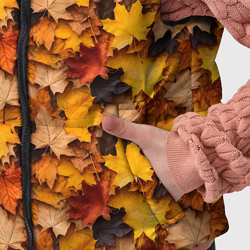 Детский жилет Камуфляж из кленовых листьев / 3D-Черный – фото 5