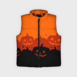 Детский жилет Хэллоуин счастливые тыквы, цвет: 3D-черный