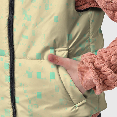 Детский жилет Color beige turquoise / 3D-Черный – фото 5