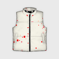 Детский жилет Color white red shapes