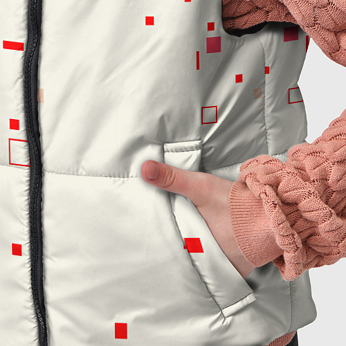 Детский жилет Color white red shapes / 3D-Черный – фото 5