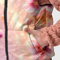 Детский жилет Нежный розовый цветочный с золотистым свечением, цвет: 3D-красный — фото 2