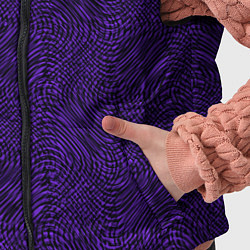 Детский жилет Текстура с размытием фиолетовый однотонный, цвет: 3D-черный — фото 2