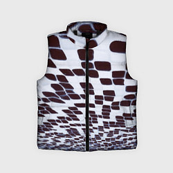 Детский жилет Оптическая абстракция, цвет: 3D-черный