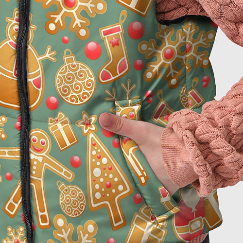 Детский жилет Имбирные пряники / 3D-Черный – фото 5