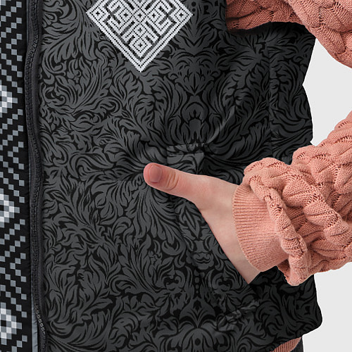 Детский жилет Славянский орнамент с оберегом макошь / 3D-Черный – фото 5