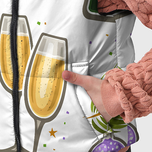 Детский жилет Новогодний вайб / 3D-Черный – фото 5