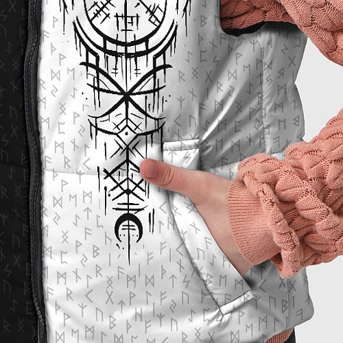 Детский жилет Вегвизир и став бессмертия в рунах / 3D-Черный – фото 5