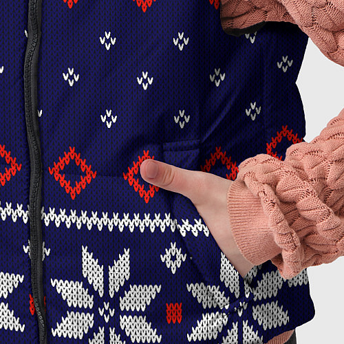 Детский жилет Вязаный новогодний узор / 3D-Черный – фото 5