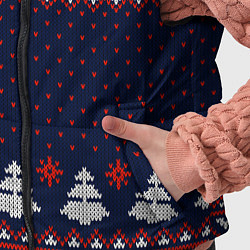 Детский жилет Новогодний вязаный узор, цвет: 3D-черный — фото 2