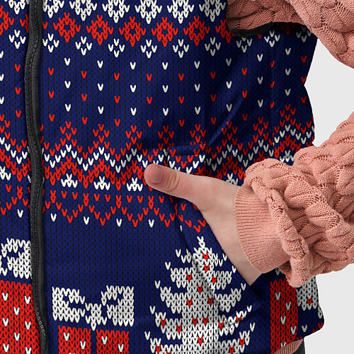 Детский жилет Новогодний вязаный паттерн / 3D-Черный – фото 5