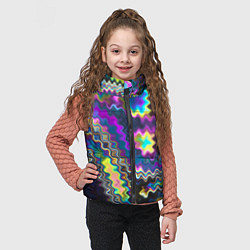 Детский жилет Абстракция переливы, цвет: 3D-черный — фото 2